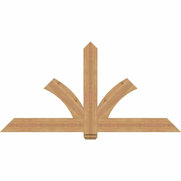 Ekena Millwork Redmond Smooth Timber Gable Bracket, Western Red Cedar, 72"W x 36"H x 1 1/2"D x 5 1/2"F, 12/12 Pitch GBW072X36X0206RED00SWR - main